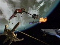 Die Defiant hat die Schwachstelle der Orbitalwaffen gefunden.