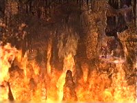 Winn entzündet die Feuerhöhlen.