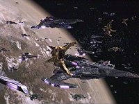 Die Dominion-Flotte hat sich vor Cardassia formiert.