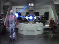 Der Energiestrahl wird vom Transportstrahl abgelenkt.